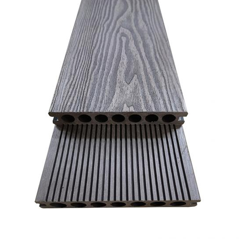SRL-3D 148*23mm Trekornmønstret terrassebord med rundt hull